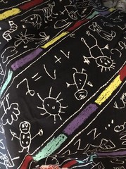 School Chalkboard Teacher print House N Home fabric 54 inches 2.5 yards