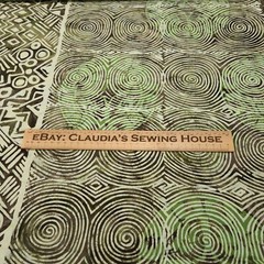 Luau BTY Banyan Batiks Tonal Green Double Border Circles
