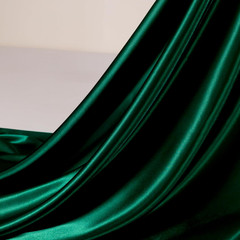 Satin Fabric by the Yard, 2 Yards 55″ Wide Premium Forest Green Soft Silky Charm