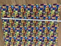 Rare VTG 90s Halloween Patchwork Block Design Fabric 3 pcs-Retro-Ghosts, Blk Cat