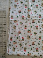 VTG Holiday Current Critters FABRIC Springs Mills BTFQ 18×23″ Cute Bunny Raccoon