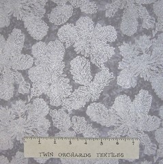 Christmas Fabric – Frost Gray & Silver Pine Cones – Benartex Kanvas Studio YARD