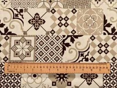 Fabrics by the meter and tablecloths | Tile motifs | Made in Italy | 100% Cotton
