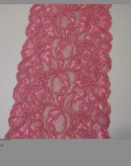 Stretch Floral Lace Trim Mauve 5.5″ DIY Clothing Crafts Lingerie – BTY