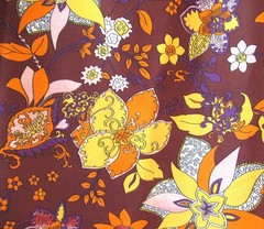 Vintage 70s Nylon Psychedelic fabric 184cm wide x 3.4 meters