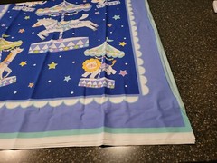 Circus Carousel Panel 35″ x 42″ Unbranded Crib Top Animals Blue