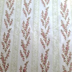 Floral Cotton Fabric French Bistro 36″ X 42″ Michelle Blackhurst Green Stripe