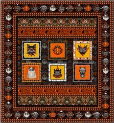 Free Spirit – Costumes & Cobwebs – Ink Blot – Black, Fabric BTY