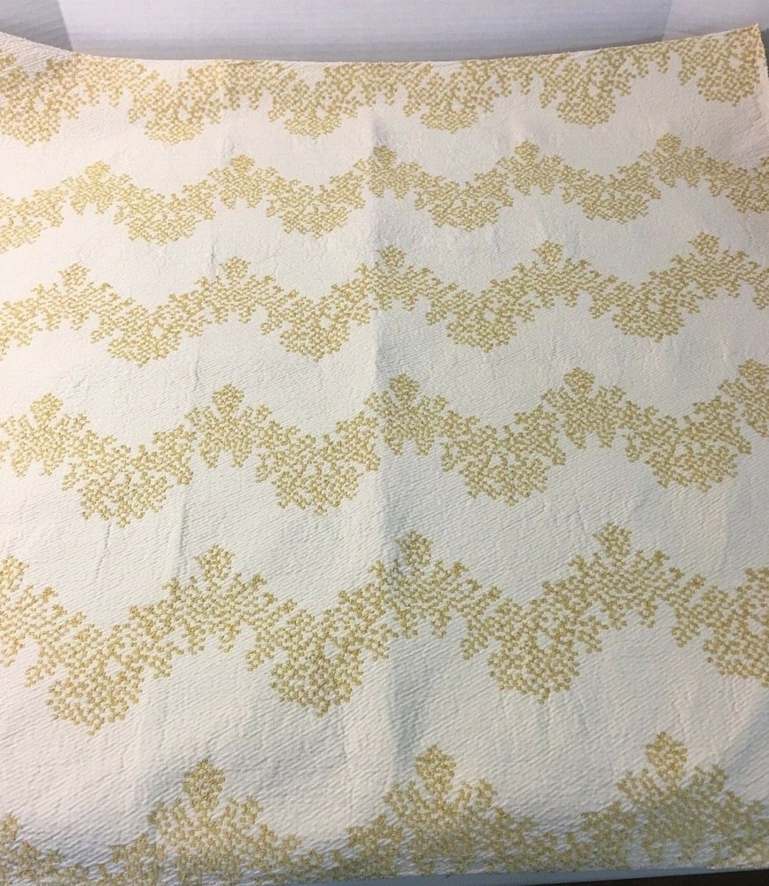 Fabric Upholstery Sample ALAXI 26″ x 26″ Cream Gold Cotton Blend craft