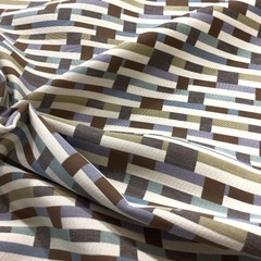Remnant of Mayer Metal Strips Driftwood Sunbrella Upholstery Fabric
