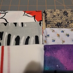LOT OF 15 FAT QUARTERS COTTON FABRIC ASSTD COLORS & DESIGNS lot 16