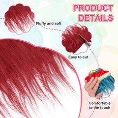 Fake Red Wine Fur, 59” x 2” for Soft Rotating Cutter