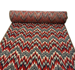 THIBAUT RHYTHM VELVET FLAME & NAVY FLAME STITCH EXCLUSIVE FABRIC BY YARD 50″W