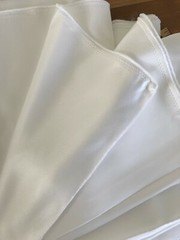 Bright White Heavy Satin Fabric Formal Dress Sewing Remnant 149cm x 2m SEE VIDEO