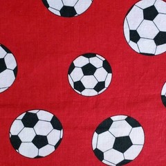 Fabric Soccer Ball Kid Sports Summer Craft Dark Red Cotton Blend Sewing Material