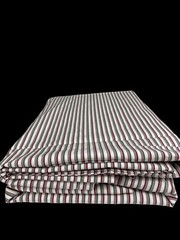 EGYPTIAN COTTON Fabric 5 yd x 36″ Silky Stripe Wide Red Green ESTATE Luxurious