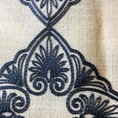 6 Remnants Designers White/Blue Fabrics for Pillow Covers Small Projects No 3