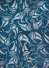 “Coastal Getaway”, Batik, Sailboat, Blue, Maywood Studio, Quilt Fabric BTY