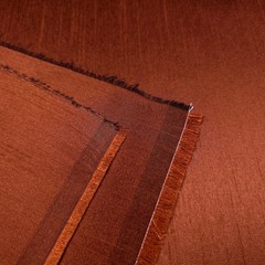 COPPER PENNY FAUX SILK POLY DUPIONI FABRIC 58″ BY THE YARD COPPER BRICK BATINA