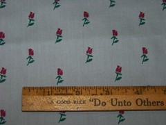 Hoffman California Fabrics – 3 Yds x 44″ W – Gray / Dark Red Floral Print