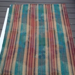 Vintage Adobe Upholstery Fabric 10 Yd Heavy Textured Southwestern Stripe Rustic