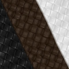 Vvivid Bycast65 Artifical Marine Leather Embossed Lattice Weave Vinyl Black