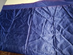 SATIN SILKY FABRIC 37″ x 45″ Gorgeous Shiny Print Navy Blue/Purple Tint