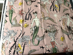 FQ GHASTLIE GHANTIS BLUSH Alexander Henry CAT Fish Cotton Quilt Fabric 2019 OOP