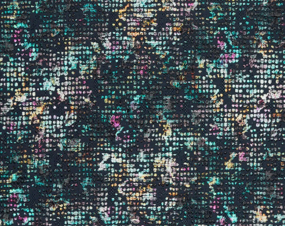 Clarke & Clarke Modern Cut Velvet Fabric- Scintilla / Midnight 11 yds F1525/02