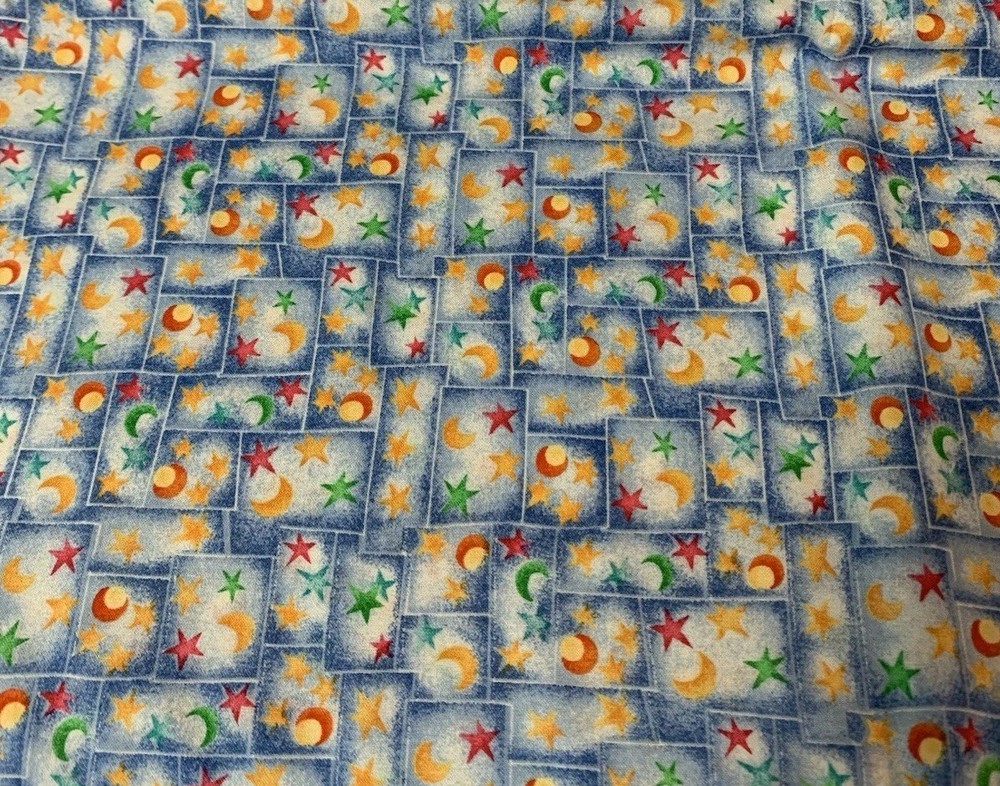 “ Our World “ Celestial Fabric By Running Rhino & Balson Hercules Red Blue BTHY