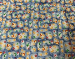 “ Our World “ Celestial Fabric By Running Rhino & Balson Hercules Red Blue BTHY