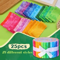 Multi Pattern Soft Cotton Patchwork Sewing Fabric Strips Jelly Roll Bundle