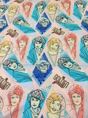 Golden Girls TV show 100% cotton novelty print fabric by the yard Geo design
