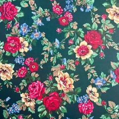 Christmas Floral Fabric by Marcus Brothers Roses and Amaryllis 100% Cotton