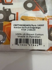 Lily & Loom Quilt Backing Fabric Toy Tractors & Trucks 3-Yards & 1 Yard NEW