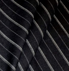 Ralph Lauren Fabric, Upholstery Wt, Cotton, Wool Blend, Meaden Stripe Charcoal