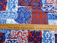 Vintage Red White Blue Cotton Geometric patchwork House ‘n Home Fabrics