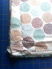 Multi Flower Starburst on White Metallic Copper Cotton Quilt Fabric~2 Yards 30″
