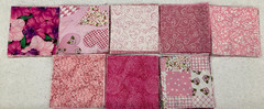 4″x4″ SQUARES – PACK #13 – PINK MIXED COTTON PRINT QUILTING SQUARES–149 PCS