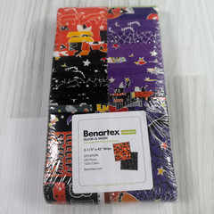 Glow-O-Ween Benartex Fabric 40 Jelly Roll Strips each 2.5″ x 42″ – Halloween