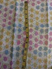 VTG Yellow Pink & Blue Florals White Granniecore Cottagecore BTFQ 36″wide