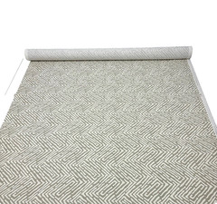ROBERT ALLEN RANDILI VIEW TWINE BEIGE GEOMETRIC CRYPTON HOME FABRIC BY YARD 54″W