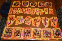 Lot of 28 African Fabric Pieces – Purchased in Tanzania – 6 Designs – Glorious!