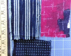 Kimono Fabric Remnants Lot Kasuri Cotton Japanese Crafts Sashiko Boro Scrap