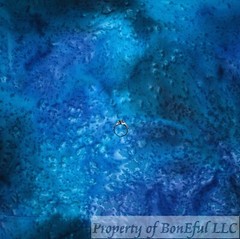 BonEFul FQ Cotton Quilt Blue Earth Tonal Dot Bubble Water Blender Batik Ethnic L