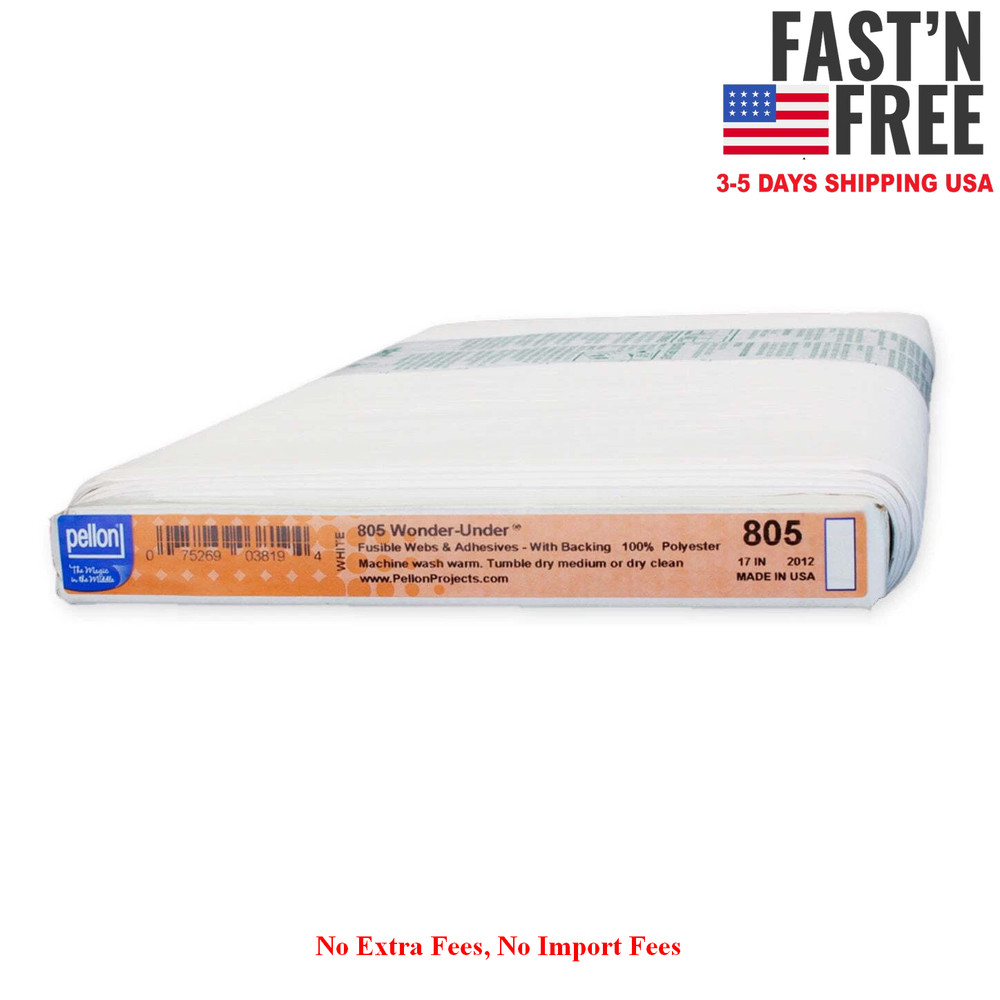 Pellon 805 Wonder Under, Fusible Web Fabric, Clear 17″ x 10 Yards by the Bolt