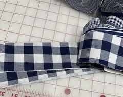 Fabric Strips (Jelly Roll) Navy Blue & White Prints Cotton Quilt Craft Fabric