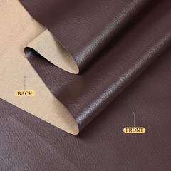 Faux Leather 0.7Mm Upholstery Fabric by the Yard 55X36 Inch Coffee | PU Waterpro