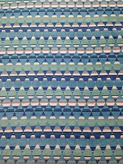 RICHLOOM WITLEY SAPPHIRE BLUE DIAMOND GEO FURNITURE FABRIC BY THE YARD 57″W