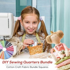 120PCS 4×4″ Cotton Fabric Squares Precut Quilt Craft DIY Sewing Patchwork